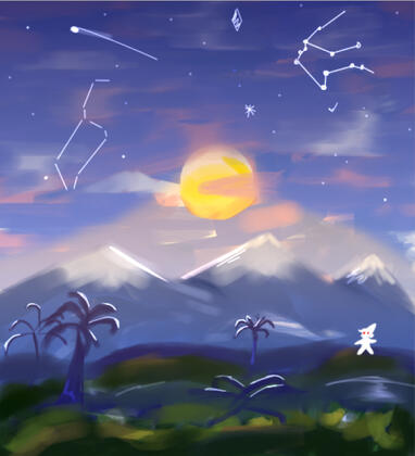 I made this one with a friend. :-) She helped a lot in making the drawing look more polished!