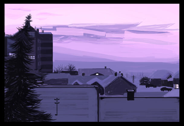 I had an art block for 10 months at this point, and seeing the snow fall out of my window really inspired me to make this... one of my favorites!