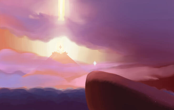 Another redraw from Sky! I really am proud of how it turned out, but drawing those clouds was such a pain... Somehow even worse than on Microsoft Paint.